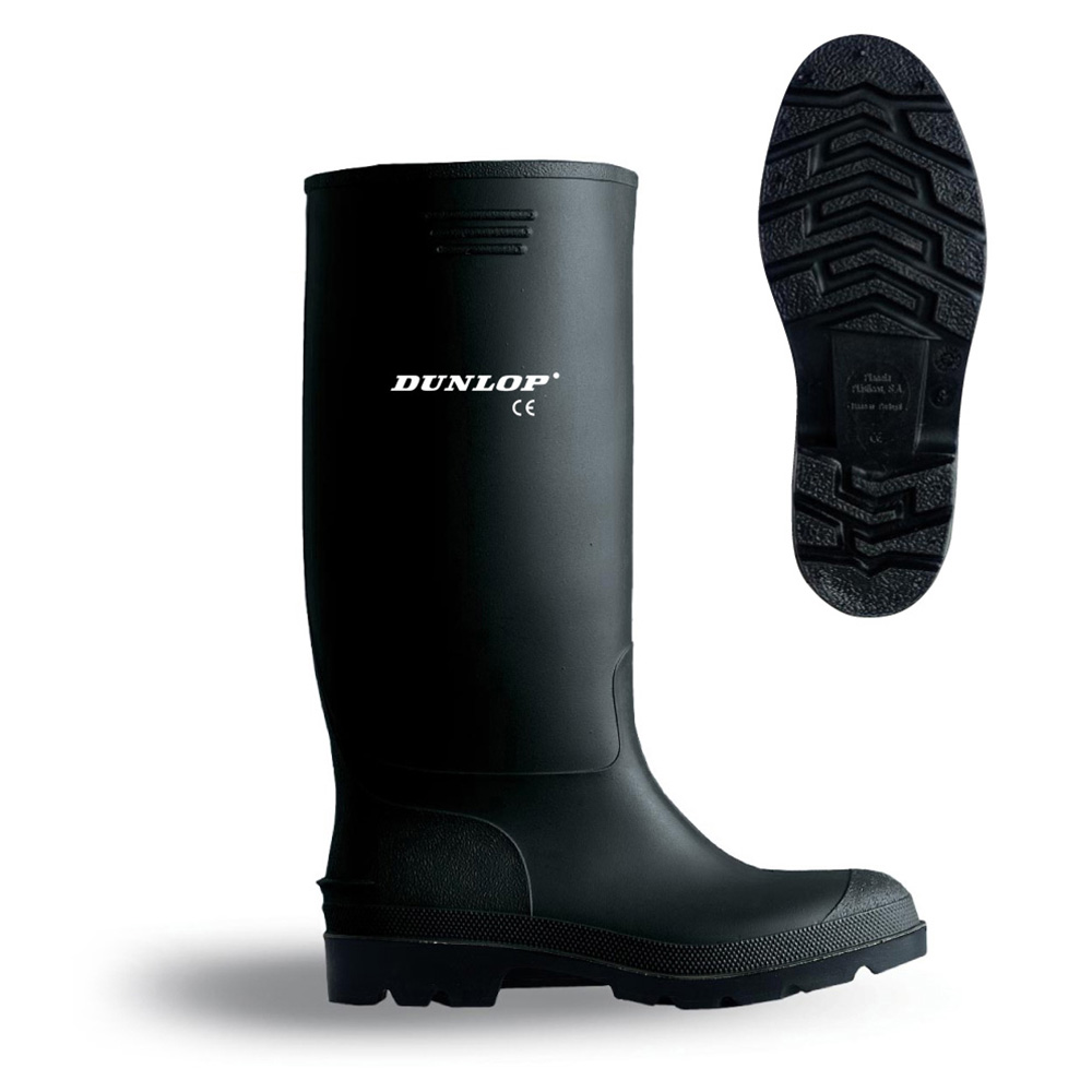 BOTA DE AGUA PVC CAÑA ALTA NEGRA TALLA 35