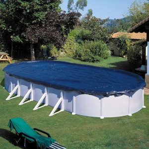 CUBIERTA PISCINA OVALADA DE ACERO: 610 x 410 cm