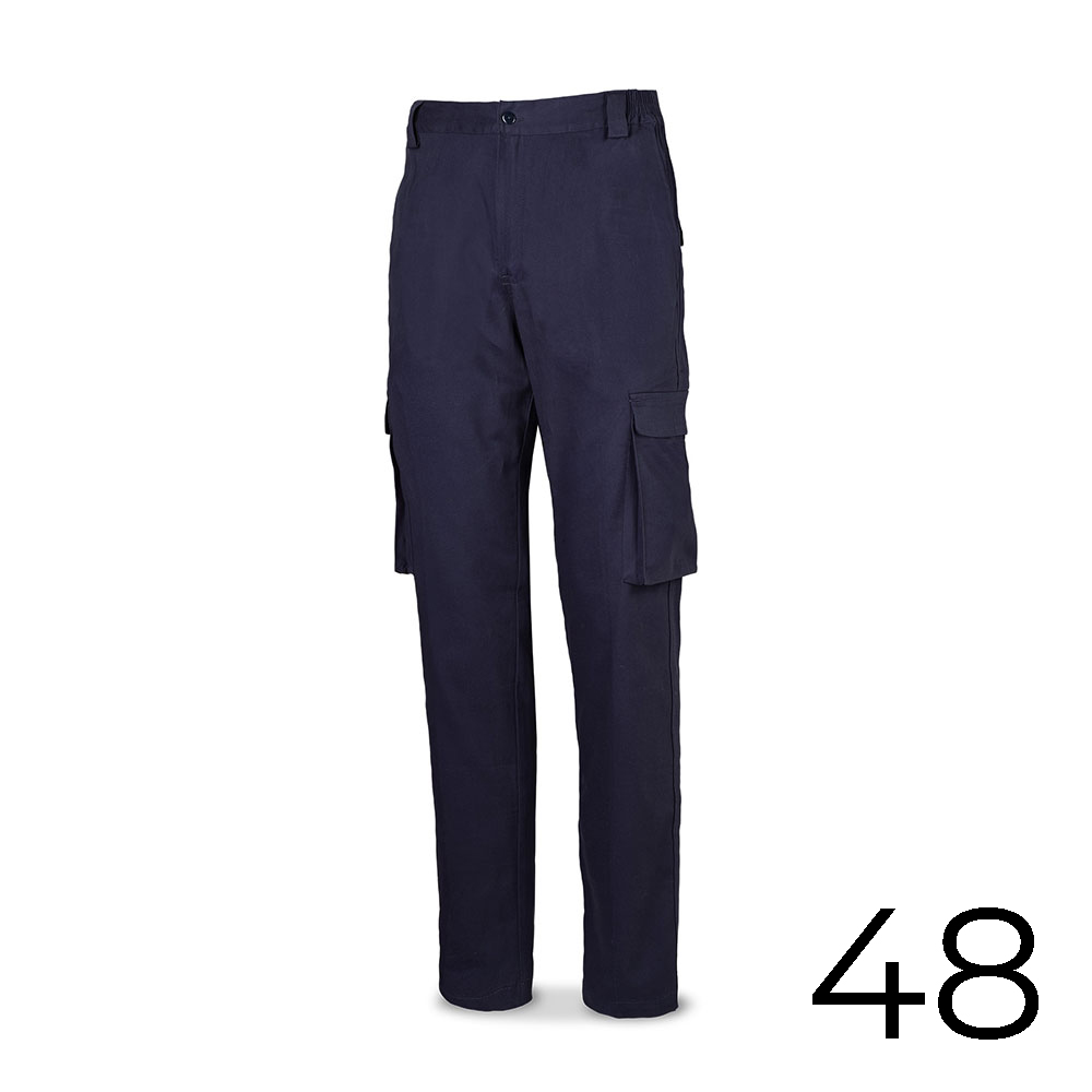 PANTALÓN STRECH 98% ALGODON 2% ELASTANO 240g. AZUL MARINO TALLA 48 588PBSAM/48