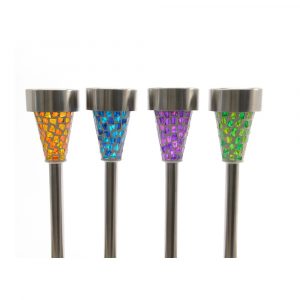 ESTACA SOLAR MOSAICO EXTERIOR 39cm COLORES / MODELOS SURTIDOS