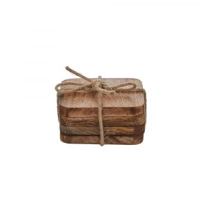 POSAVASOS DE MADERA DE MANGO MODELO DUKO 4 uds