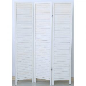 BIOMBO MADERA COLOR BLANCO 170x119cm