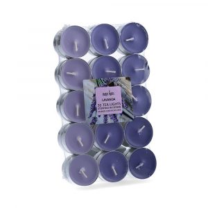 PACK 30 unid. VELAS CON AROMA LAVANDA 3,7cm MAGIC LIGHTS