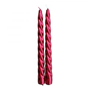 PACK 2 VELAS DECORATIVAS ROJAS Ø2x24cm MAGIC LIGHTS