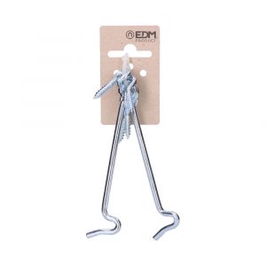 2 ALDABILLAS  DOBLE HEMBRILLA 125 mm ZINC