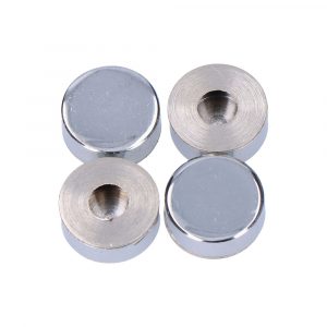 EMBELLECEDOR LATÓN ROSCADO LISO 14 mm NÍQUEL, 4 uds