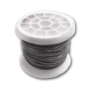 ALAMBRE FORRADO CON BOBINA N° 6 PLATEADO, CALIBRE 0,40 mm x 50 m