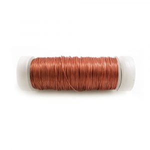 ALAMBRE FORRADO CON BOBINA N° 6 COBRE, CALIBRE 0,40 mm x 50 m
