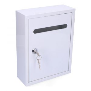 BUZON DE ACERO MODELO LINEAR BLANCO 260 x 200 x 75 mm