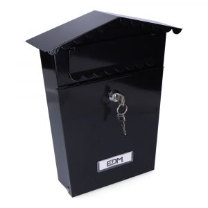 BUZON DE ACERO MODELO HOUSE NEGRO 210 x 60 x 300 mm