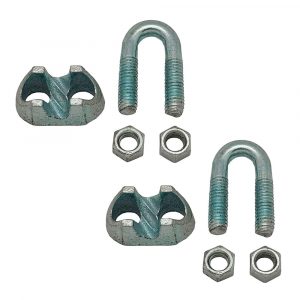 SUJETACABLE DIN-741 SJT01, ACERO GALVANIZADO, M5 1/4". 2 unidades