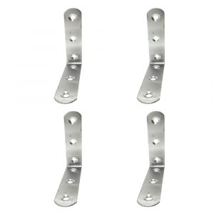ÁNGULO REFUERZO AN24, ACERO INOXIDABLE, 80 x 80 x 19 mm. 4 unidades