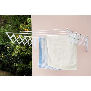 TENDEDERO ACERO EPOXI  BLANCO, TENDIDO 120 cm