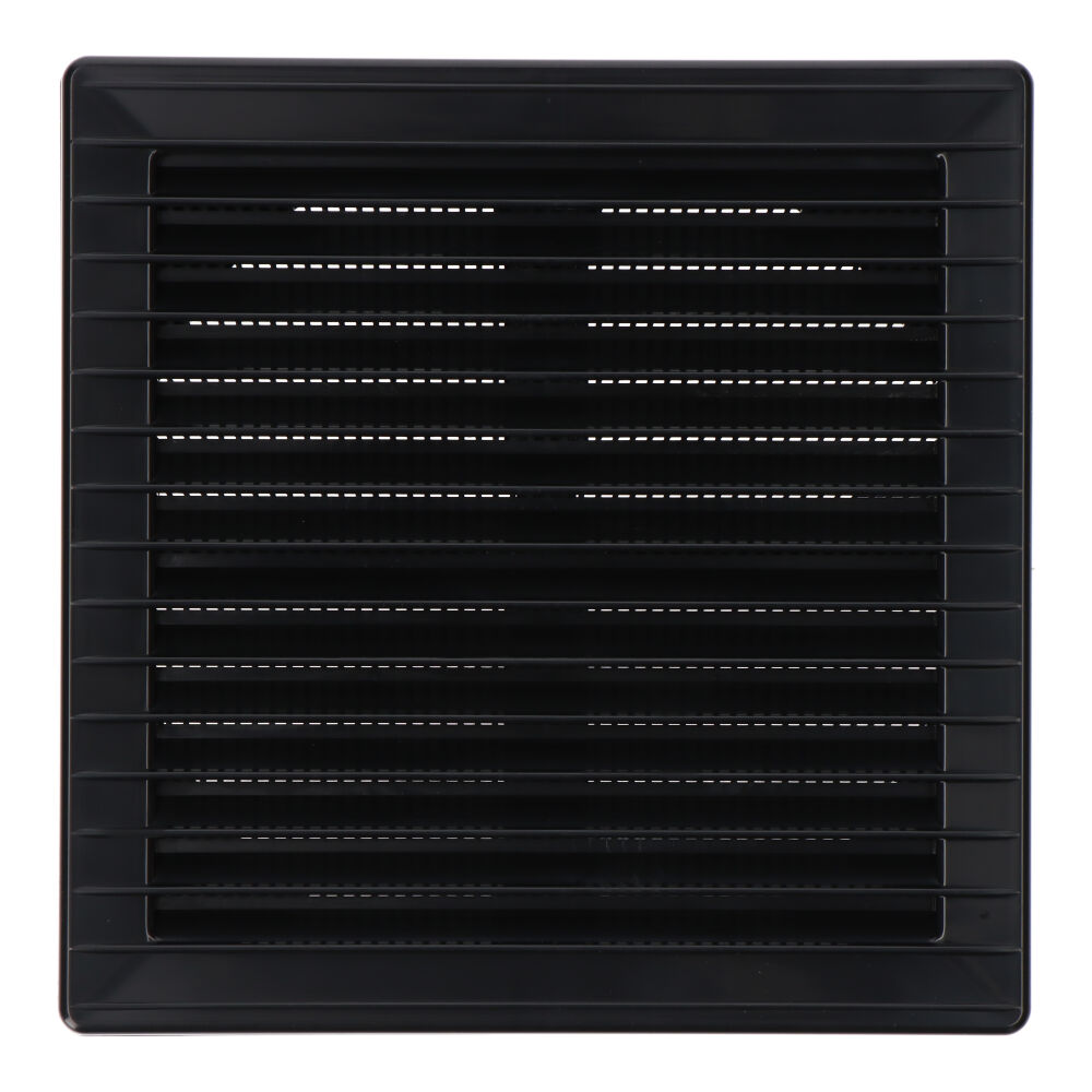 REJILLA VENTILACIÓN CUADRADA EMPOTRABLE AJUSTABLE Ø 80-150 CON MOSQUITERA 170x170x11,5mm ABS GRIS ANTRACITA