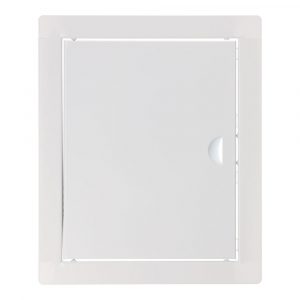 TAPA DE REGISTRO RECTANGULAR EMPOTRABLE ACERO 20x25cm BLANCA
