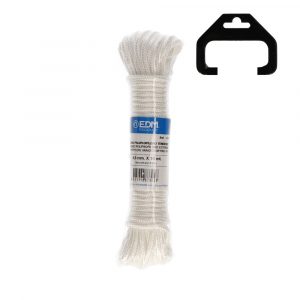 CORDÓN TRENZADA TENDEDERO POLIPROPILENO BLANCO, CALIBRE 4,5 mm x 10 m