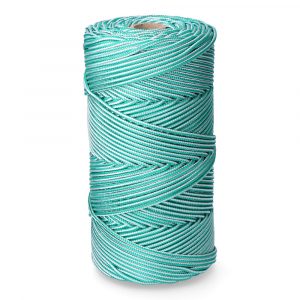 CORDÓN TRENZADO POLIPROPILENO VERDE / BLANCO, CALIBRE 5 mm x 200 m