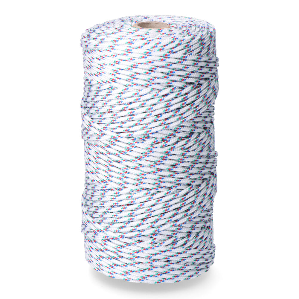 CORDÓN TRENZADO POLIPROPILENO TRICOLOR, CALIBRE 5 mm x 200 m