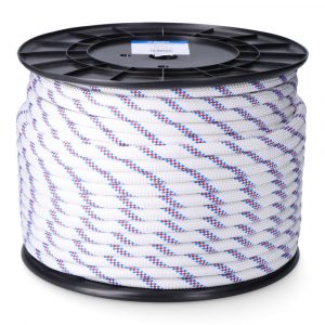 CUERDA DRIZA TRENZADO POLIÉSTER BLANCO DISTINTIVO, CALIBRE 14 mm x 100 m