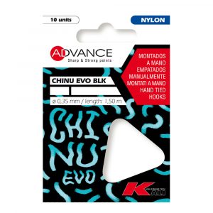 PAQUETE 10 ANZUELOS CHINU EVO BLK 8 Ø0,22 mm 1,50 m