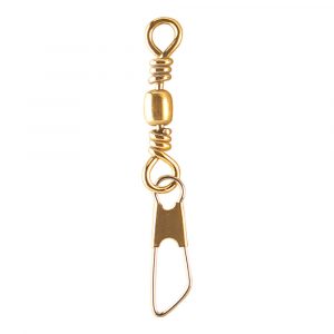 BOLSA DE 12 GIRATORIOS CON IMPERDIBLE DE COLOR DORADO. RESISTENCIA 12 kg TALLA 6