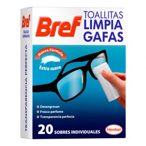 TOALLITAS LIMPIAGAFAS EN SOBRES INDIVIDUALES 20 uds
