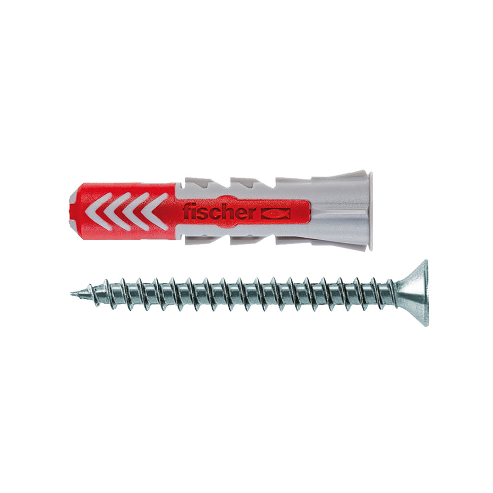 TACOS DUOPOWER T Ø8 x 40 mm + TORNILLOS Ø5 x 55 mm, BOTE 200 uds
