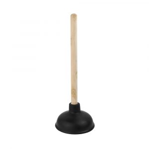 DESATASCADOR CLASICO NEGRO CON MANGO DE MADERA, Ø13,5 cm x 40 cm