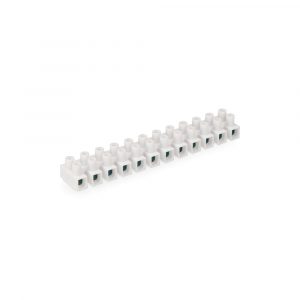 REGLETA DE CONEXION DE 10 mm , 12 CONECTORES, HOMOLOGADA, BLANCA (ENVASADA)